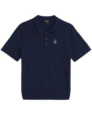 A.P.C. Modernes Poloshirt - Blau