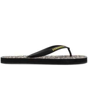 DSquared² Logo Flip Flops - Schwarz