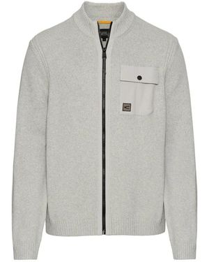 Camel Active Strickjacke mit stehkragen - Grau