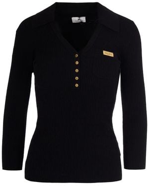 Elisabetta Franchi V-Neck Knitwear - Black