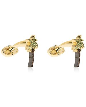 Paul Smith Accessoires ,Geel ,M1A-Cuff-Wpalm-1A Manchetknopen - Metallic