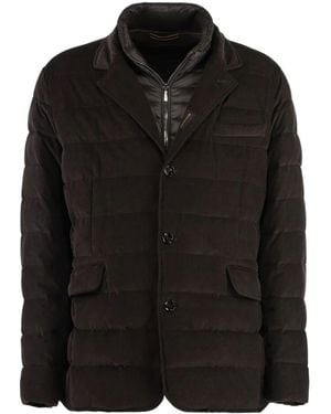 Moorer Gepolsterte jacke mit reverskragen - Schwarz