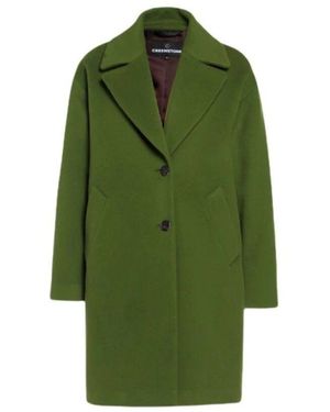 Creenstone Double-Breasted Coats - Green