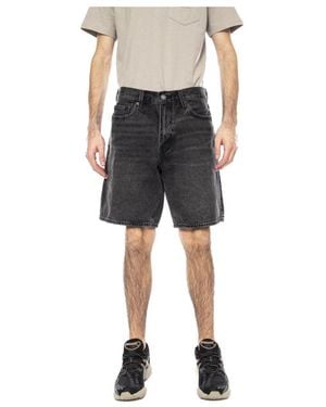 Levi's Korte Broeken ,Zwart ,Katoen 468 Loose Shorts - Grijs