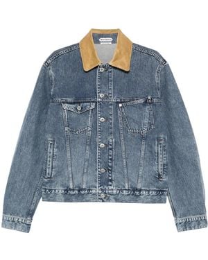 JW Anderson Jassen ,Blauw ,Denim Corduroy Collar Denim Jacket