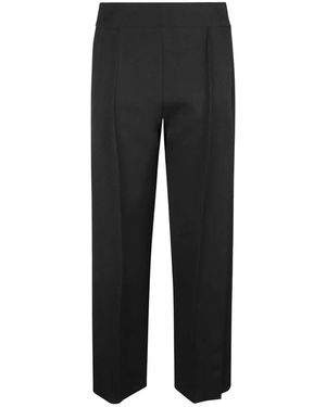 Courreges Broeken ,Zwart ,Leer Snap Twill Flare Pant