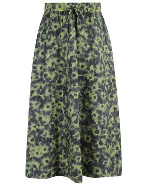 Essentiel Antwerp Blumenmuster Midi Rock - Grün