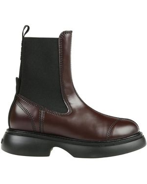 Ganni Chelsea Boots - Brown