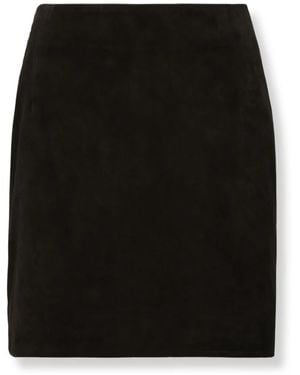 ROTATE BIRGER CHRISTENSEN Suede Mini Rok - Zwart
