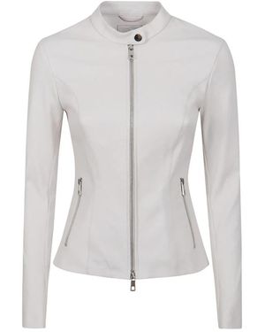 1972 DESA Giacca in pelle elasticizzata bianca - Grigio