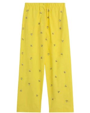 A PAPER KID Poplin Wide Broeken - Geel