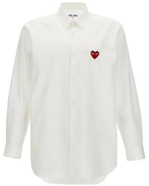 Comme des Garçons Logo-Detail Shirt - Wit