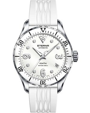 Eterna Armbanduhr Damen Automatik 38Mm Silber Weiß 1280.41.66.1380 - Mettallic