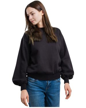 Champion Hoodies & Sweatvesten ,Zwart ,Katoen Relaxed Fit Sweatshirt