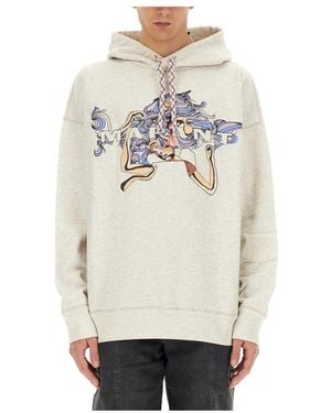 Isabel Marant Hoodies & Sweatvesten ,Katoen Milanz Sweatshirt - Naturel
