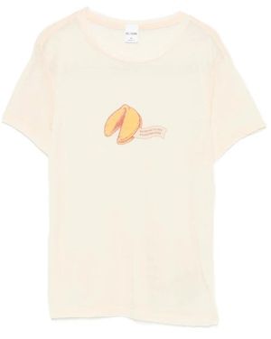 RE/DONE T-Shirt Mit Glückskeks-Print - Weiß