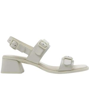 Camper Witte Blokhak Sandalen