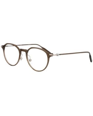 Montblanc Accessoires ,Bruin ,Mb 0355O Optisch Montuur - Metallic