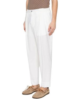 BRIGLIA Straight Trousers - White
