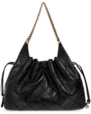 Tory Burch Fleming Grote Tas - Zwart