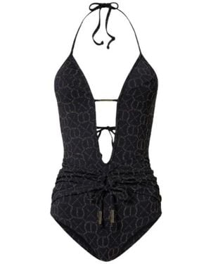 Twinset Jacquard-Einteiler Mit Oval T - Schwarz