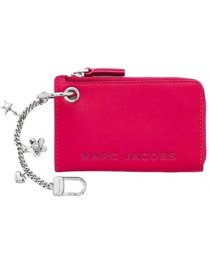 Marc Jacobs The Top Zip Charm Wallet - Roze
