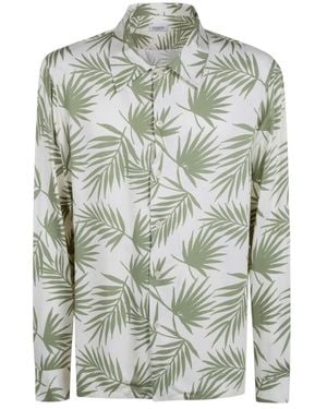 Laneus Overhemden ,Groen ,Palm-Leaf Print Shirt