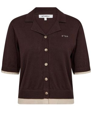 co'couture Luecc Crop Cardigan - Braun