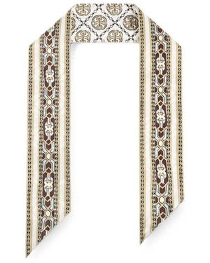 Tory Burch T Monogram Deco Bandana - Mettallic