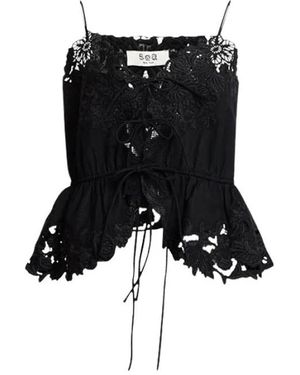 Sea Sleeveless Tops - Negro
