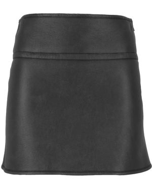 Ermanno Scervino Rokken ,Zwart ,Leer Gonna