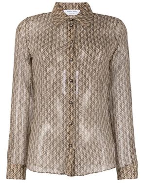 Marine Serre Longsleeve Shirts - Bruin