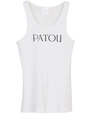 Patou Tops ,Wit ,Katoen Iconische Tanktop
