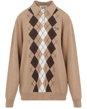 Miu Miu Cashmere Knitwear - Marrón