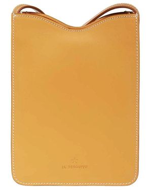 Il Bisonte Tassen ,Bruin ,Leer Stijlvolle Leren Crossbody Tas - Geel