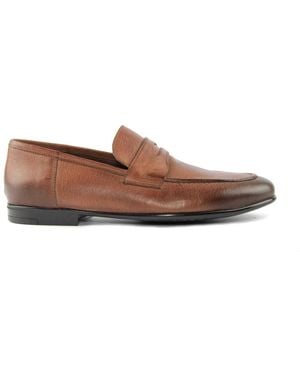 Marco Ferretti Schoenen ,Bruin ,Leer Bruine Leren Loafer Schoen