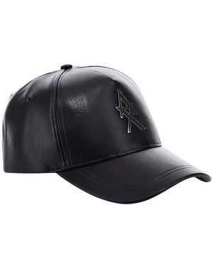 ARMANI EXCHANGE Kunstleder-Baseballkappe - Blau