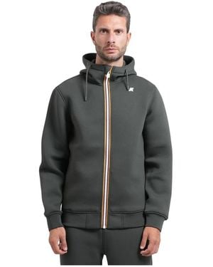 K-Way Hoodies & Sweatvesten ,Groen ,Rainer Spacer - Grijs