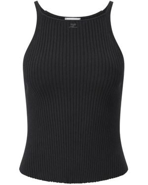 Courreges Sleeveless Tops - Zwart