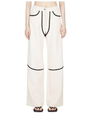 Paris Georgia Basics Straight Trousers - Blanco
