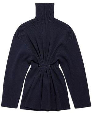 Balenciaga Kleedjes ,Blauw ,Katoen Pinched Mini Jurk