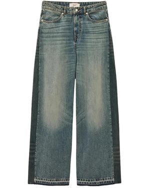 Ba&sh Jeans ,Blauw ,Katoen Mislav Wide Jeans - Groen