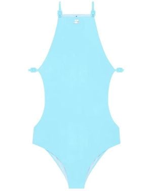 Courreges Badmode ,Blauw ,Cut-Out Swimsuit