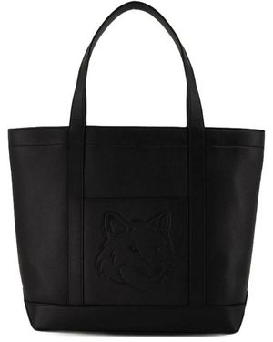 Maison Kitsuné Tote Bags - Black