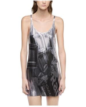 Rabanne Kleedjes ,Grijs ,Mini Tanktop Jurk