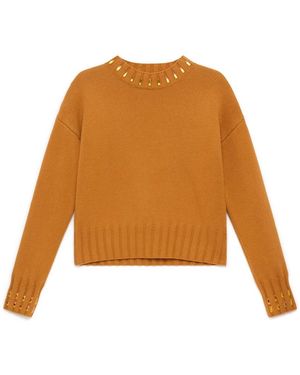 Maliparmi Round-Neck Knitwear - Orange