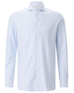 Profuomo Overhemden ,Blauw ,Katoen Casual Gestreept Shirt