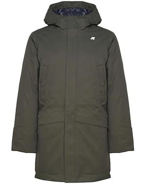 K-Way Single-Breasted Coats - Green