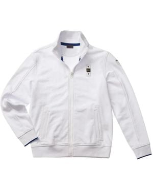 Blauer Zip-Throughs - White