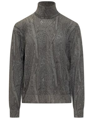 Etro Turtleneck Trui - Grijs